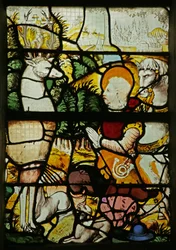 Vetrata raffigurante la visione di Sant
